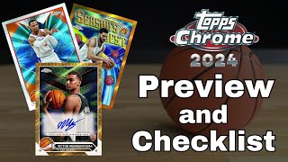 2024 Topps Chrome Basketball Preview amp Checklist Update What we know so far 300 Hobby for 2 Autos [upl. by Zacarias]