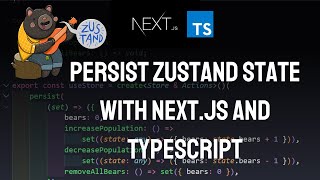 How to persist the Zustand store with NextJS  Part 2 [upl. by Orion]