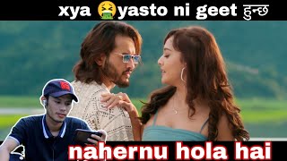 NEW NEPALI MOVIE aktor song pradeeb khadka sanish Shrestha  reaction  abiyan lama [upl. by Naud]