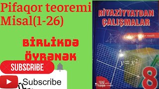 8ci sinif Namazov Çalışmalar Pifaqor teoremi 126 [upl. by Etheline]