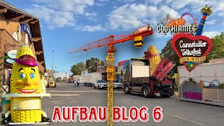 176 Cannstatter Volksfest 2023  Aufbau Blog 6 1492023  Clip by CoolKirmes [upl. by Rind999]