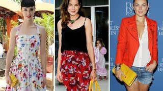 Yellow handbags and outfits of celebrity 💛 how to style with yellowcolour bags collection [upl. by Darrel]