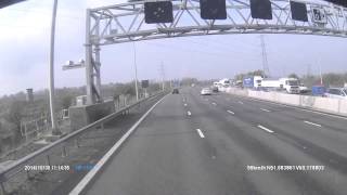 Dangerous driver Joining M25 Offensive language [upl. by Nnylannej]