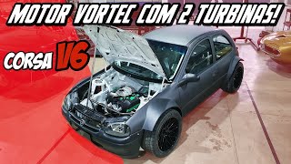 CORSA MOTOR V6 TRAÇÃO TRASEIRA COM 2 TURBOS ÚNICO NO MUNDO FEITO NO BRASIL 7008FILMS [upl. by Oirram]