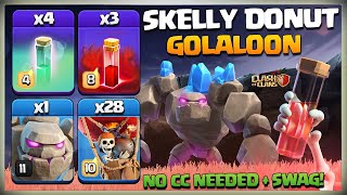 A strategy used only by PROs Th14 Skelly Donut  Th14 Skelly Donut Bat LaLo Attack Strategy coc [upl. by Goodrow]