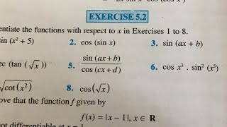 EX 52 question no 1 to 10 CBSE CLASS 12th NCERT MATHS SOLUTION OF CONTINUITY AND DIFFERENTIABILITY [upl. by Sherill]