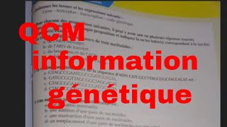 QCM information génétique [upl. by Eran]