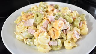 Cómo Hacer Pasta Tortellini en Salsa Blanca con Queso facil y rápida [upl. by Onaled]