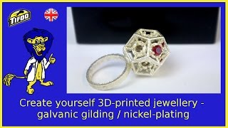 Create your own 3Dprinted jewelry  galvanic gilding  nickelplating [upl. by Messing280]