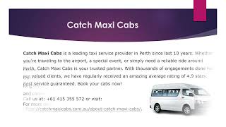 Catch Maxi Cabs [upl. by Yelsiap]