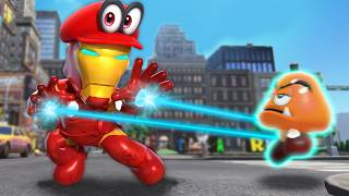 Playing as IRONMAN in Super Mario Mario Odyssey Mods [upl. by Forta219]