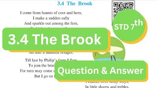 The brook question answer class 7th English balbharati  The brook english workshop [upl. by Giess253]