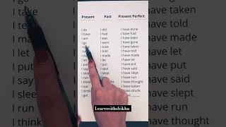 Present past present perfect tense pasttense englishgrammar vocabulary ingles learnenglish [upl. by Suzan]