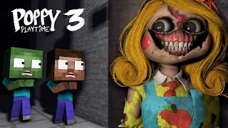 Minecraft Mobs  Miss Delight Horror Story Poppy Playtime 3  Minecraft Animation [upl. by Ogirdor799]