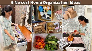 9 NO COST Home Organization Ideas  Organize Home Without Spending Money [upl. by Anircam]