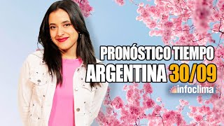 Pronóstico para el 30 de septiembre de 2024 Argentina  Infoclima TV [upl. by Schaefer]