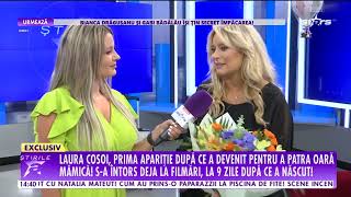 Laura Cosoi prima apariție după cea de a patra naștere [upl. by Kristianson]