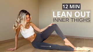 12 MIN LEANER THIGHS in 14 Days  slim amp toned legs  No Equipment [upl. by Ontina]