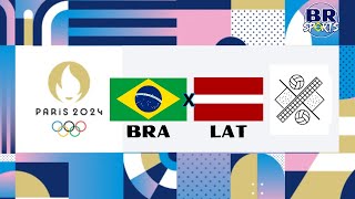 BRASIL X LETÔNIA  AO VIVO COM IMAGENS  OLIMPÍADAS PARÍS 2024  VÔLEI DE PRAIA FEMININO QUARTAS [upl. by Lea867]