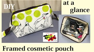 Diy Necessaire bolsa ワイヤーポーチ 作り方 自由サイズ hanger wire framed cosmetic pouch 口金ポーチ [upl. by Annav740]