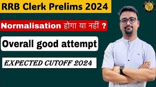 RRB clerk Shift wise analysis  RRB CLER 2024 Expected cutoff  Safe Attempt [upl. by Natloz]