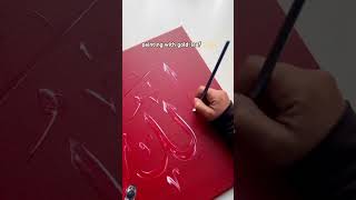 Best Calligraphy with Gold leaf islamicarabiccalligraphy alhamdulillahcalligraphy youtubeshorts [upl. by Etnwahs]