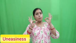 synonyms of uneasiness in India sign language part 83 [upl. by Jasmina]