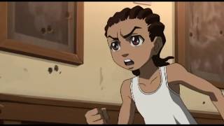 The Boondocks Riley vs Hueys BB Gun Fight Shootout Full HD [upl. by Haliak]