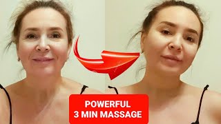 3 minutes quick FACE LIFTING Antiageing massage [upl. by Mcmullan]