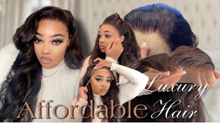 Custom Deep Wave Wig Using Sensationnel’s Empire Virgin Human Hair Bundles  Full Review  Install [upl. by Otsuj]