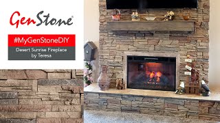 Fantastic Stone Veneer Fireplace with GenStone 🏚🔜🏠 [upl. by Werra]