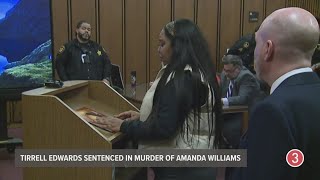 Daughter of Amanda Williams gives emotional statement before Tirrell Edwards sentenced for murder [upl. by Eseilanna]