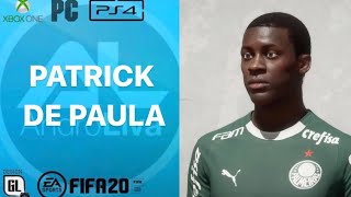 FIFA 20  Face PATRICK DE PAULA Tutorial [upl. by Charlena]