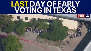 8M Texans cast ballot during early voting [upl. by Delphina]