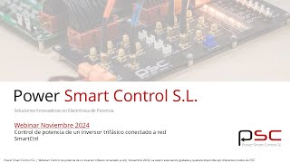 Seminario SmartCtrl Control de potencia de un inversor trifásico conectado a red [upl. by Aicelef963]