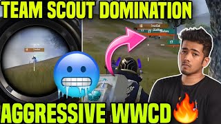 TEAM SCOUT DOMINATION IN SKY 🥵 AGGRESSIVE WWCD ✅ [upl. by Aerbas]