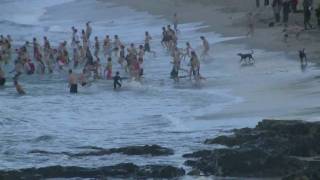 Sennen Cove Christmas Day Swim 2009 [upl. by Aneeh]