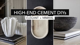 HIGHEND CONCRETE DIY DECOR HACKS vase vintage pottery modern trays [upl. by Hultgren903]