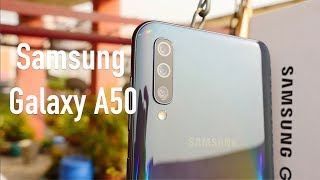 Samsung Galaxy A50 Unboxing amp Overview  Camera Smartphone [upl. by Ives638]