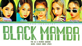 KARAOKE aespa  Black Mamba 5 members ver Color Coded Lyrics [upl. by Christy650]