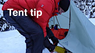 Quick Tip for Floorless Tents  XMid or Pyramid  Winter and 3 Season Backpacking [upl. by Ogires315]