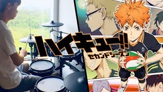 ハイキュー OP1 FULL  SPYAIR【イマジネーション imagination】Haikyuu  Drum Coverを叩いてみた [upl. by Naivad]