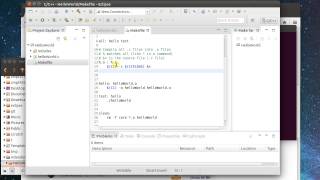 C Makefile Project in Eclipse under Linux [upl. by Faustena533]