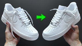 HOW TO LACE NIKE AIR FORCE 1 LOOSE FOR LONG LACES [upl. by Yak516]