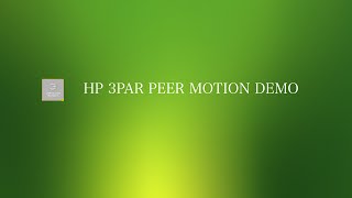 HP 3PAR Peer Motion [upl. by Leibrag]