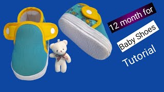 12 Month For Baby Shoes Easy Sewing Ideas  Cutting And Stitching [upl. by Ogaitnas]