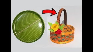 DIY Basket From Paper Plate  Paper Plate craft Ideas  Best out of Waste [upl. by Ahseetal]