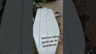 Mini speed boat handmade from fiberglass diy boatfishingspeedboat rc [upl. by Simetra]