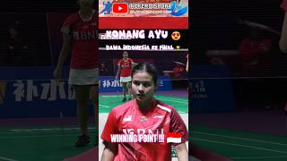 KOMANG AYU 😍 BAWA INDONESIA KE FINAL 🔥 shorts bwf thomasubercup badmintonina youtubeshorts [upl. by Meerak155]