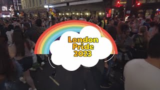 LONDON PRIDE 2023 nightwalk in London Soho [upl. by Liris]